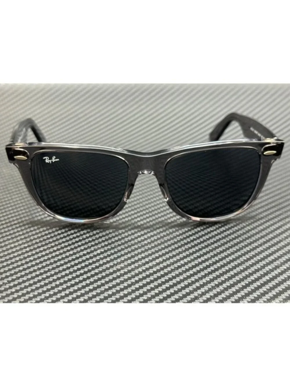 New Ray-Ban Men Grey Transparent Sunglasses 50-18-150